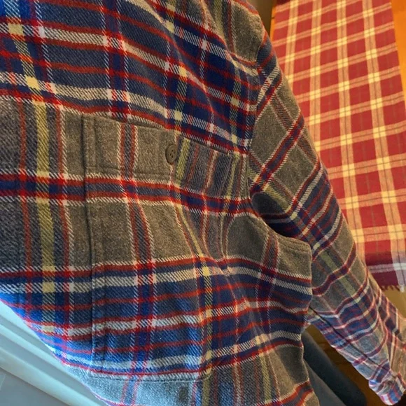 L. L. Bean Signature Organic Cotton Flannel Button Up Shirt Slim Fit XXL 507625 - Picture 13 of 14